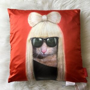 Lady Gaga Cat Decorative Pillow